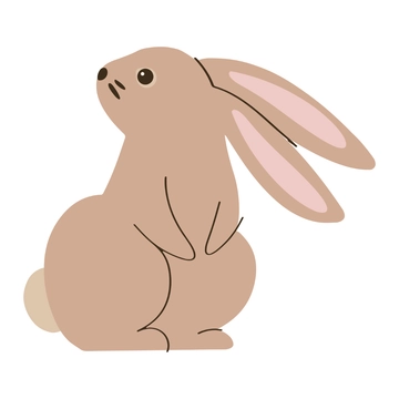 Free Simple Bunny Clipart to Edit Online