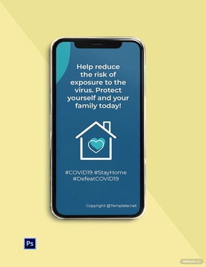 Coronavirus COVID-19 Stay at Home Instagram Story Template