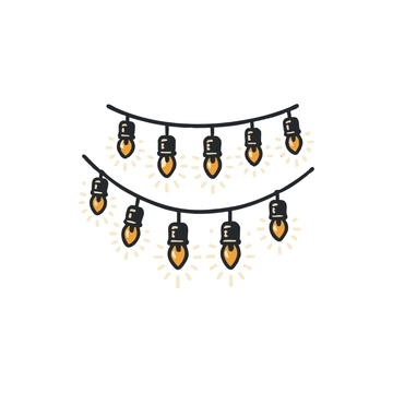 Free String Christmas Lights Clipart to Edit Online