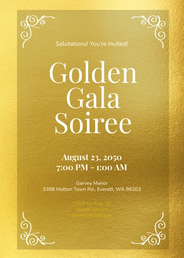 Free Gold Foil Invitation Template to Edit Online