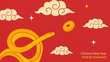 Free Snake Year Background Template to Edit Online