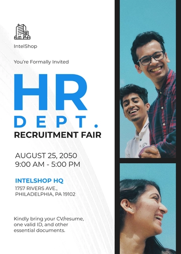 Free HR Recruitment Invitation Template to Edit Online