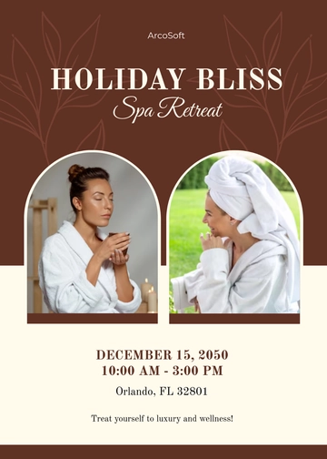 Free Modern Holiday Spa Invitation Template to Edit Online