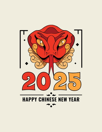 Free Snake Year T-shirt Design Template to Edit Online