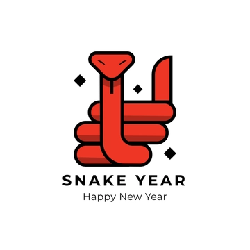 Free Snake Year Logo Template to Edit Online