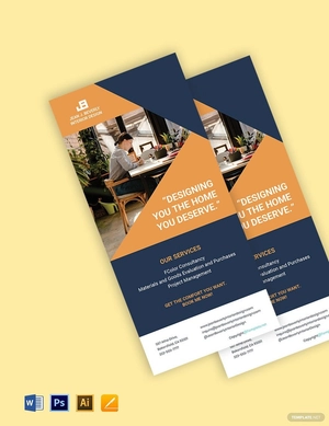 Elegant Freelancer Rack Card Template