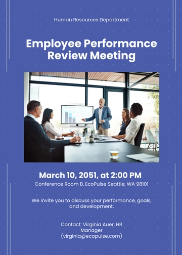 Free HR Meeting Invitation Template for Staff to Edit Online