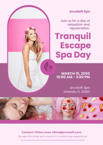 Free Relaxation Spa Invitation Background Template to Edit Online