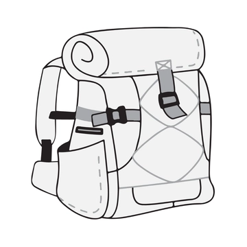 Free Black and White Backpack Clipart to Edit Online