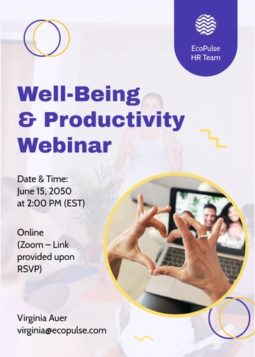 Free Webinar HR Invitation Template to Edit Online