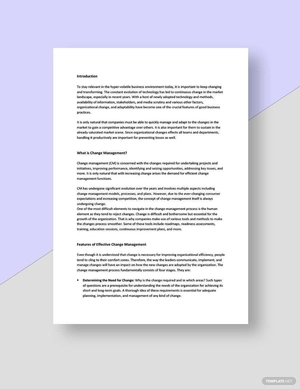 Change Management White Paper Template
