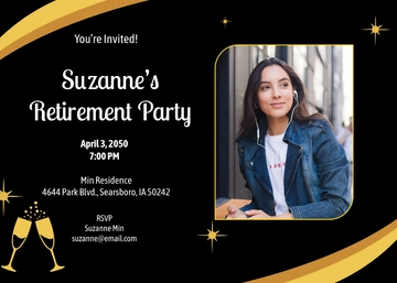Free Gold Landscape Invitation Template to Edit Online