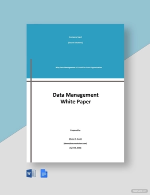 Data Management White Paper Template