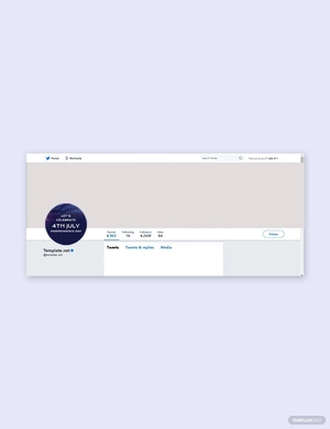 4th of July Twitter Profile Photo Template