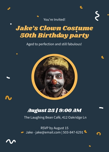 Free Funny Happy 50th Birthday Invitation Template to Edit Online