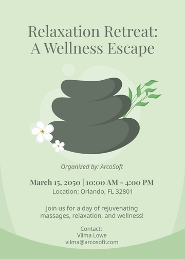Free Massage Spa Invitation Design Template to Edit Online