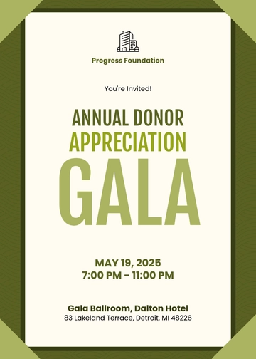 Free Annual Donor Appreciation Invitation Template to Edit Online