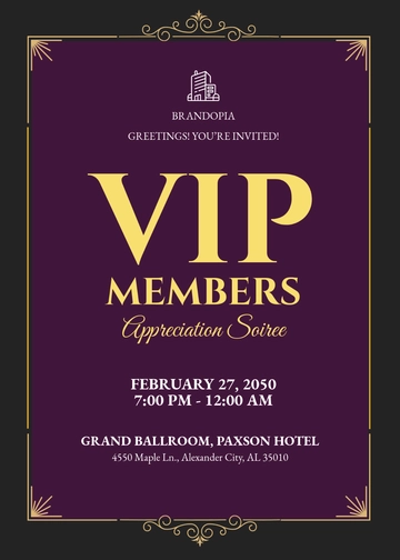 Free VIP Member Appreciation Invitation Template to Edit Online