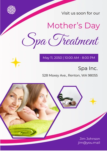 Free Mother???s Day Spa Invitation Card Template to Edit Online