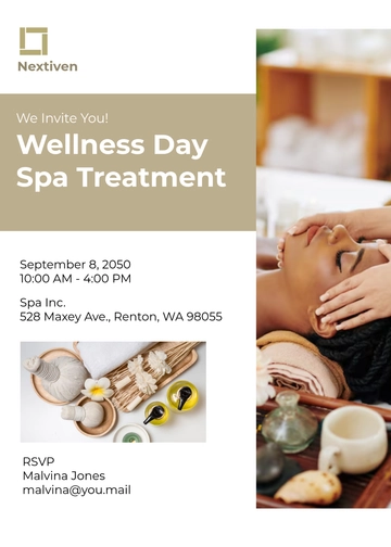 Free Corporate Spa Invitation Template to Edit Online