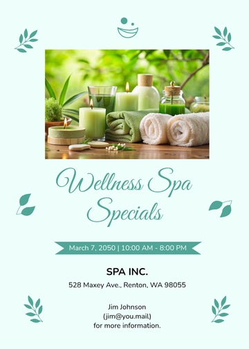 Free Creative Wellness Spa Invitation Template to Edit Online