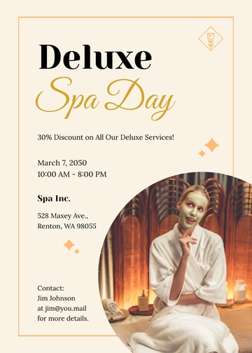 Free Luxury Spa Invitation Template to Edit Online