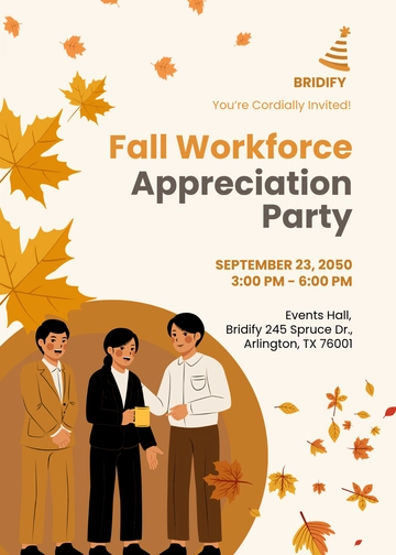 Free Aesthetic Fall Appreciation Invitation Template to Edit Online