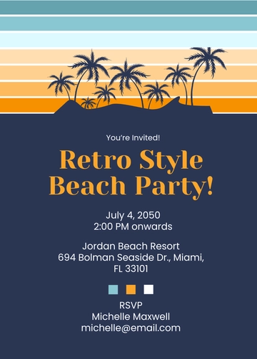Free Vintage Beach Invitation Template to Edit Online