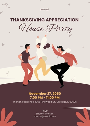Free Thanksgiving Appreciation Invitation Template to Edit Online