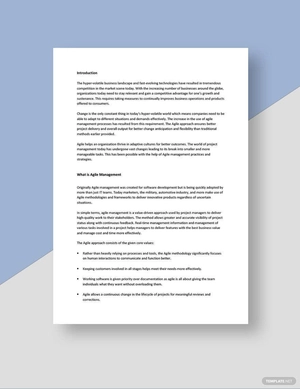 Agile Management White Paper Template