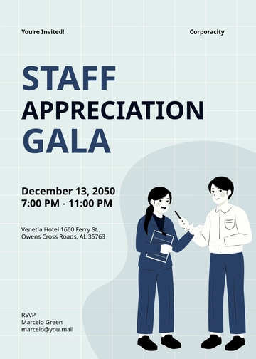 Free Modern Staff Appreciation Invitation Template to Edit Online