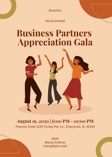 Free Partner Appreciation Invitation Template to Edit Online