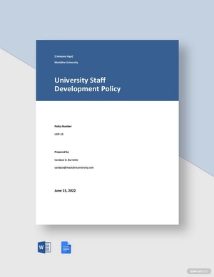 University Staff Development Policy Template