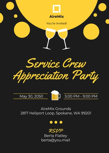 Free Black Appreciation and Gratitude Invitation Template to Edit Online
