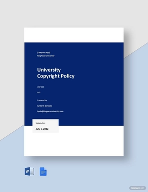 University Copyright Policy Template
