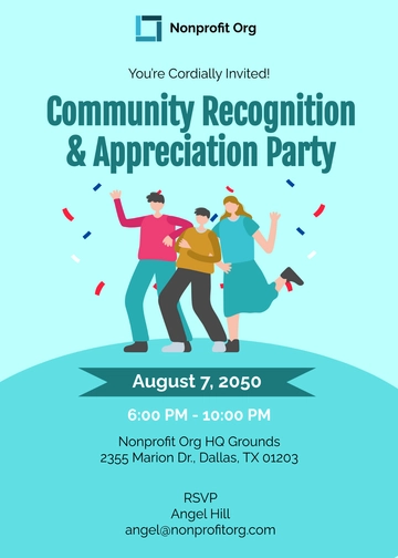 Free Public Recognition and Appreciation Invitation Template to Edit Online