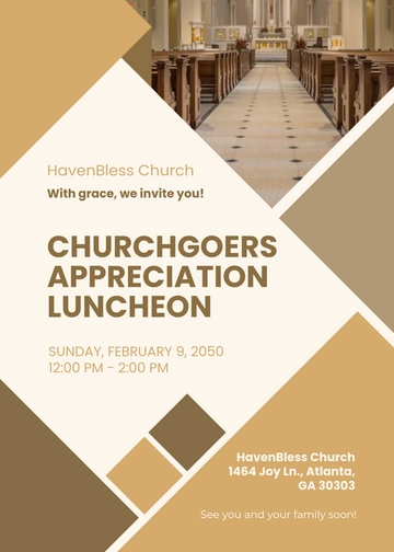 Free Christian Church Appreciation Invitation Template to Edit Online