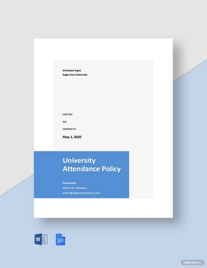 University Attendance Policy Template