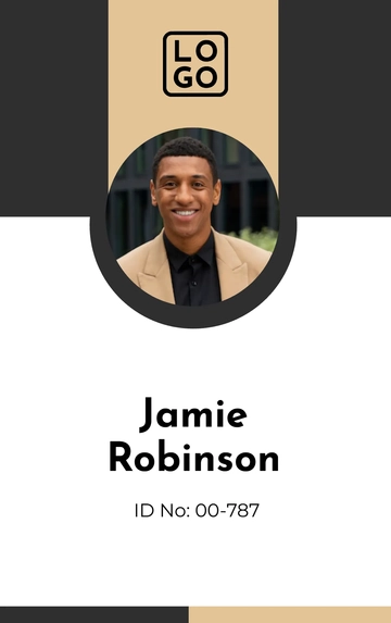 Minimalist Office ID Card Template