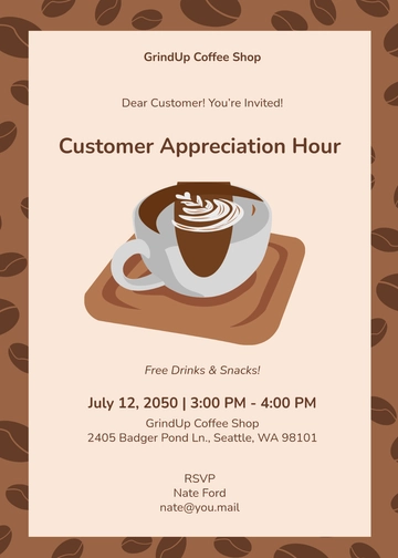 Free Customer Appreciation Invitation Template to Edit Online