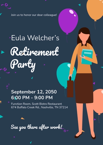 Free Retirement Invitation Template for Coworkers to Edit Online