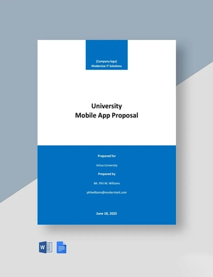 University Mobile App Proposal Template University Mobile App Proposal Template