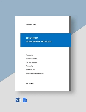 University Scholarship Proposal Template