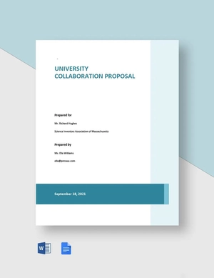 University Collaboration Proposal Template
