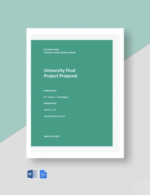 University Final Project Proposal Template