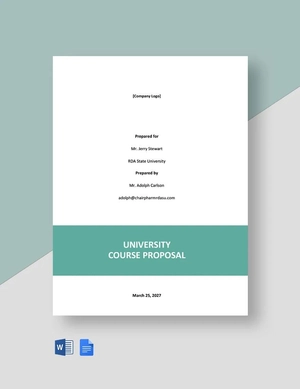 University Course Proposal Template