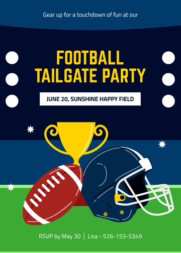 Free Football Tailgate Party Invitation Template to Edit Online