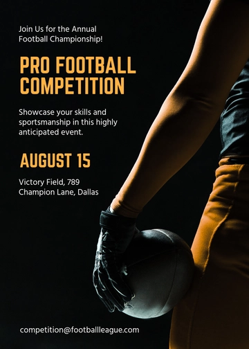 Free Football Competition Invitation Template to Edit Online