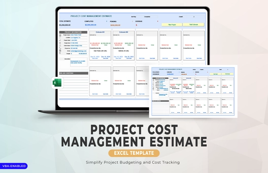 Project Cost Management Estimate Excel Template