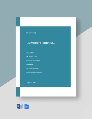 Sample University Proposal Template